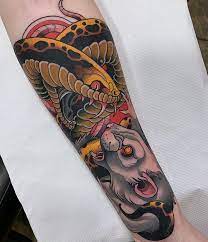 8 Hours Of Work In Bhorn Tattoo Snake Rat Snakevsrat Neotraditional Inked Tattoo Inkedgirls Barcelona Tattoos Neo Traditional Tattoo Neo Tattoo