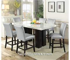 It includes a table and. Camila 5 Piece Counter Height Dining Set With Marble Table Top Ruby Gordon Home Dining 5 Piece Sets