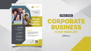 The download business corporate flyer free psd template is a simple and premium looking business flyer template that will be the first choice of every business owner who wants to advertise his or her business with the best flyer. Corporate Business Marketing Free Psd Flyer Design Template Psfiles