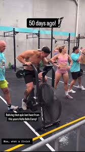 50 days ago today we saw this absolutely epic final heat between our Rx  leaders!!, Coming into the last event, Team Lelker Imports @dinaswift  @nathclementslt and Team M&M @david.mayall @christinamckey ...