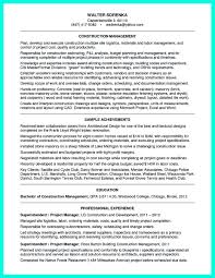construction project manager resume