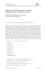 Do you want to become a wei tai kang vendor? Pdf Behind Film Performance In China S Changing Institutional Context The Impact Of Signals