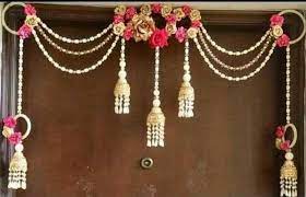 Pin By Daksha Jain On Toran Door Hanging Decorations Diwali Decoration Items Diy Diwali Decorations