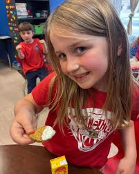 Cup stacking challenge in Ms Becca's class