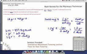 We have compiled a collection of math videos found on the web to help you pass the ptcb the vast majority of pharmacy technician math calculations involve converting from one system of measurement to another. Pharmacy Technician Math Review Youtube