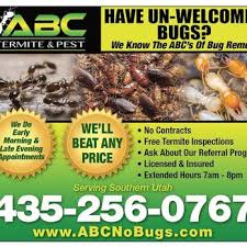 According to a survey, the most commonly infested places are the mattress (98.2%), boxspring. Abc Termite Pest Pest Control St George Ut Phone Number