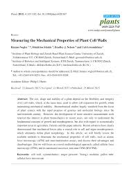 How to measure plant cell size. Pdf Measuring The Mechanical Properties Of Plant Cell Walls