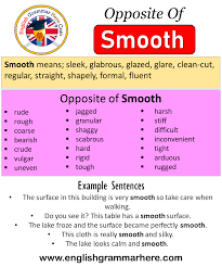 Opposite Of Smooth Antonyms Of Smooth Meaning And Example Sentences Antonym Opposite Words Contradict Each Other Opposite Words Sentences Opposite Words List
