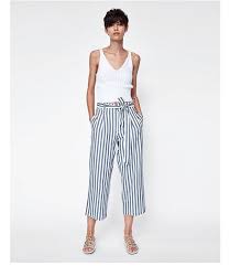 Https M Zara Com Tr Tr Kemerli Kisa Paca Pantolon P08372025 Html V1 5983012 V2 805003 Cropped Trousers Cropped Pants Pants For Women