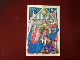 Set Van 6 Oude Antieke Kerst Ansichtkaarten Uit De Jaren 1950 Missiehuis Niet Gelopen Downstairs