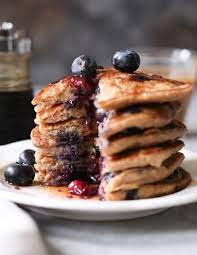 Blueberry Banana Oatmeal Pancakes Domesticate Me Recipe Banana Oatmeal Pancakes Oatmeal Pancakes Banana Oatmeal