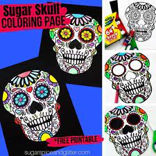 It is proved by some pictures of skulls that placed on… Printable Sugar Skull Coloring Page Sugar Spice And Glitter