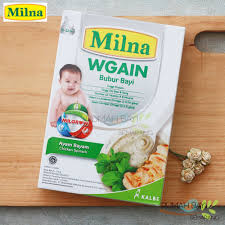 Makanan tinggi kalori sangat baik diberikan kepada anak selama proses tumbuh kembangnya. Milna Bubur Bayi Wgain 120gr 6 12bulan Bubur Tinggi Protein Shopee Indonesia