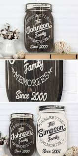 Personalized Mason Jar Shape Farmhouse Style Wood Cutout Sign Personalized Mason Jars Mason Jar Diy Mason Jar Door Hanger