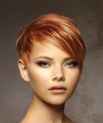 Browse through countless haircuts, hair styles, professional hair colours and effects to find the one your dreams. Red Pixie Cut With Side Swept Bangs And Light Blonde Highlights