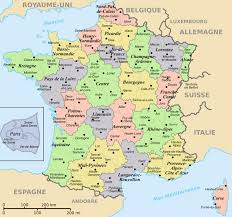 Regions And Departements Map Of France France Map Regions Of France France Travel
