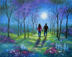 Let There Be Spaces In Your Togetherness And Let The Winds Of The Heavens Dance Between You Love One Another Painting Original Oil Painting Oil Painting