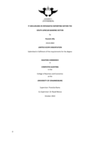 IT disclosures in integrated reporting within the South African Banking  Sector