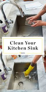 how to clean your kitchen sink clean