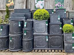 Large Black Glazed Garden Tree Planter | Pots To Inspire