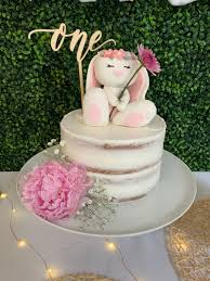 One Year Old Baby Girl Cake In 2020 Baby Girl Cakes Girl Cake One Year Old Baby