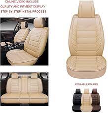 Amazonsmile Oasis Auto Os-003 Leather Car Seat Covers Faux Leatherette Automotive Vehicle Cush In 2021 Leather Car Seat Covers Leather Car Seats Interior Accessories