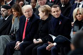 A single photo captured president trump's approach to the g7 summit. Trump To Meet Macron And Merkel At Nato Summit Pbs Newshour