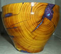 Osage Orange Hedge Horse Apple Wood Bowl Inlaid With Vivid Violet Resin Wood Bowls Wooden Bowls Nature Crafts