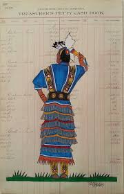 Jingle Dress Dancer On 1899 Silver Bow County Ledger Paper Gordon Henry Native American Artwork Native Art American Indian Art
