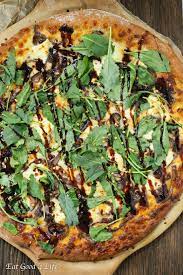 Caramelized Onion Kale Goat Cheese Pizza With Balsamic Drizzle Recipe Goat Cheese Pizza Goat Cheese Caramelized Onions