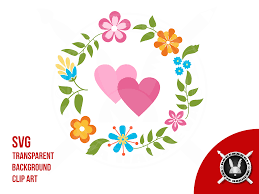 Wreath With Hearts And Flowers Ragerabbit