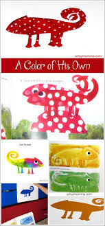 Color Changing Chameleon Activity A Color Of His Own Book Preschool Activities Preschool Colors Color Activities