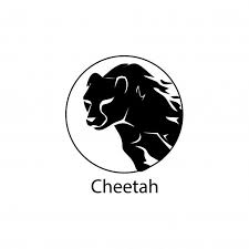 Black And White Cheetah Logo Cheetah Logo Vector Template Design Cheetah Logo Vector Logo Adventure Logo Design