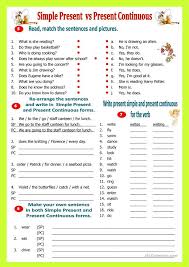 Present Simple Present Continuous тест с ответами 6 класс Present Simple And Present Continuous Gramatica Del Ingles Clase De Ingles