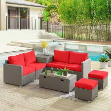 Family leisure has decades of experience bringing quality quality furnishings to outdoor living spaces, from the east coast to the west, and everywhere. Tribesigns 8 Pieces Patio Furniture Set With 2 Storage Tables Soft Cushions Extra Large Outdoor Sectional Sofa Wicker Rattan Couch Conversation Set For Garden Porch Backyard Walmart Com Walmart Com