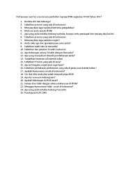 Berikut ini soal latihan tkd ipdn 2019/2020, yang terdiri dari : Pertanyaan Saat Tes Wawancara Pantukhir Capraja Ipdn Angkatan Xxviii Tahun 2017