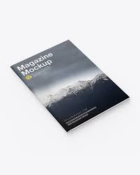 Download Textured A4 Magazine Mockup In Stationery Mockups On Yellow Images Object Mockups PSD Mockup Templates