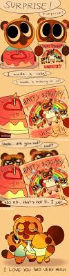 Happy Birthday Tom Art By Kiku070 Tumblr In 2020 Animal Crossing Funny Animal Crossing Villagers Animal Crossing