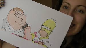Learn how to draw homer simpson pictures using these outlines or print just for coloring. Drawing Tutorial Peter Griffin Vs Homer Simpson Youtube