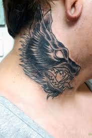 6 years ago 6 years ago. Wolf Tattoo On The Neck Tattooimages Biz