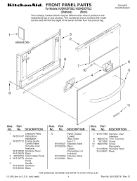 Not sure what part you need? Kitchenaid Kudh03dtbl Architect Ii 24 Dishwasher Parts List Pdf Download Manualslib
