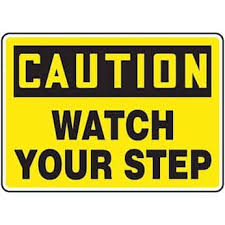 Both from latin signum (a mark; Caution Watch Your Step Signs Cole Parmer Germany