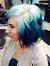 Ombre Blonde And Blue Hair