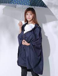 抱っこ おんぶ対応 パパもok 袖丈長めの2wayレインポンチョ ポンチョ 授乳服 マタニティウェア