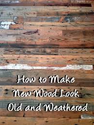 Once you have the top attached, it's time to turn these new boards into old barn wood. How To Make New Wood Look Old And Weathered Wood Diy Aging Wood How To Distress Wood