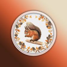 Red Squirrel Cross Stitch Pattern Instant PDF Download - Etsy Israel