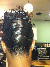 Spiral Curl Basketweave Up Do By Sunshyyne Black Hair Updo Hairstyles Black Women Updo Hairstyles Alternative Hair