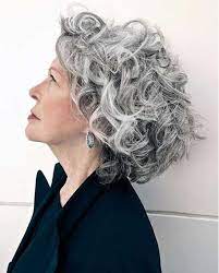 Style your hair however you desire. Grandma Hairstyles For Curly Hair Grey Curly Hair Hair Styles Grey Hair Color