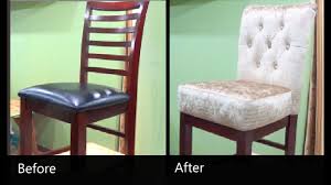 Set of 4 bois branch form carved wood upholstered wood chairs. Diy How To Reupholster A Tufted Chair Diy Alo Upholstery Youtube