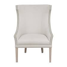 Retro vintage danish modern teak lounge chair easy armchair + footstool 60s 70s. 79 Off Hickory White Hickory White Silk And Wood Armchair Chairs